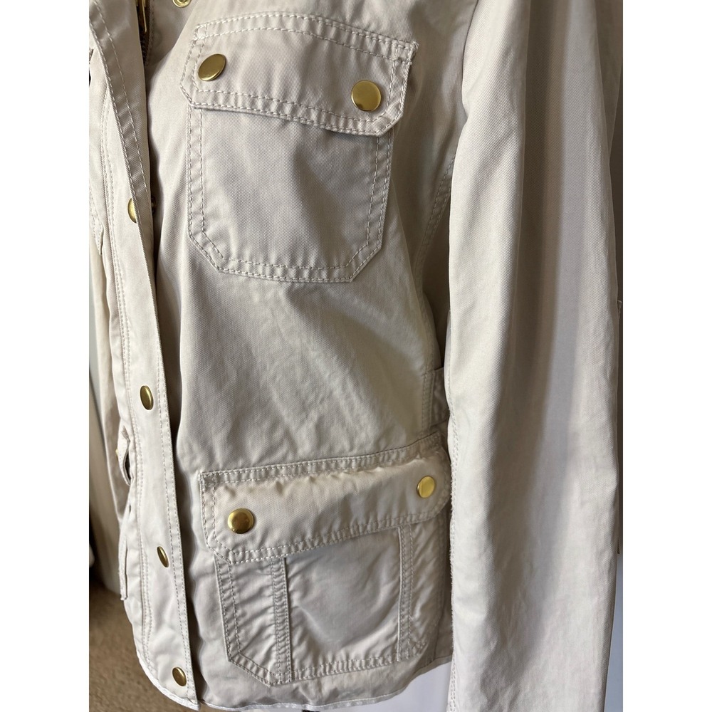 J.Crew Women's Downtown Field Khaki Jacket Utility Cotton Size Small - Picture 7 of 11
